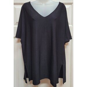 Ruby Ribbon Blouse Women XL Split Sleeves and Sides- Cape Back Design